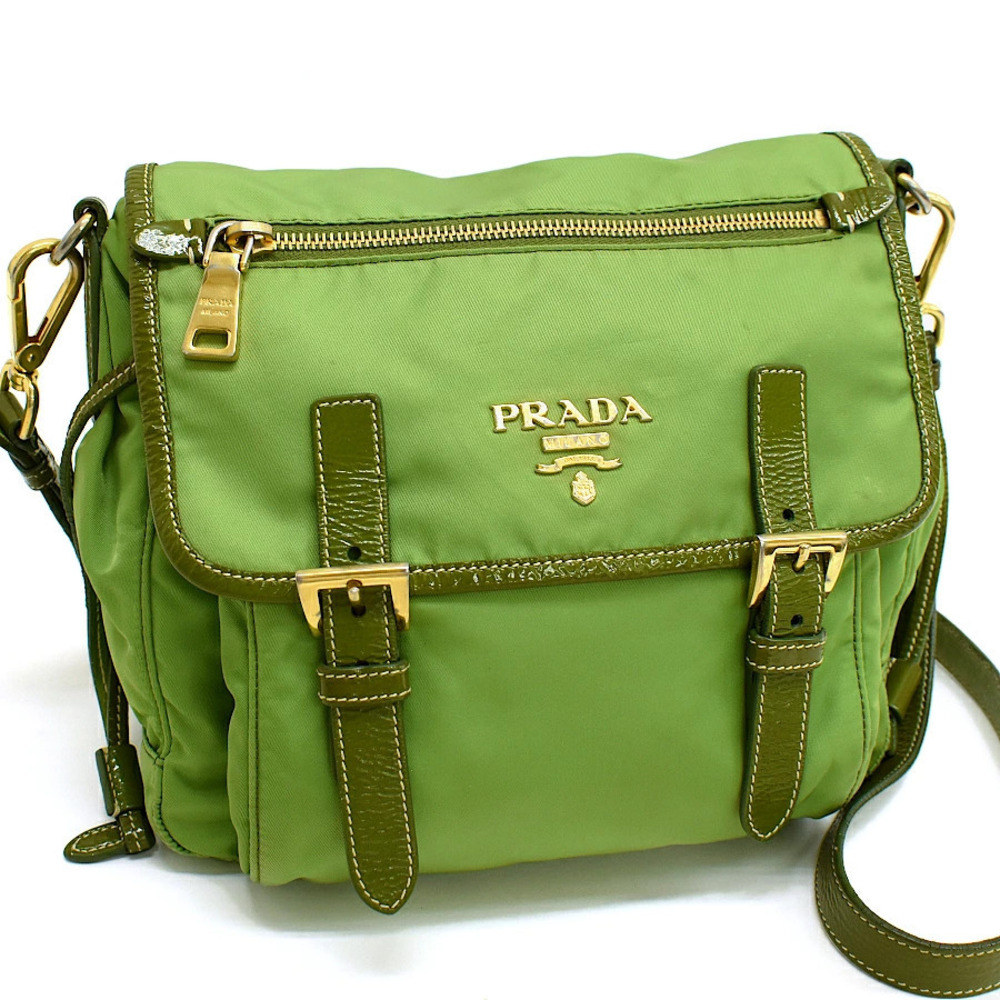 Prada Tessuto Crossbody Bag Enamel Green